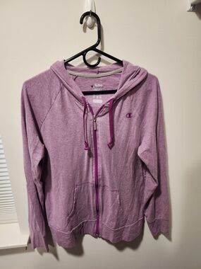 Champion Lavender Pink Full-Zip Hooded Sweatshirt